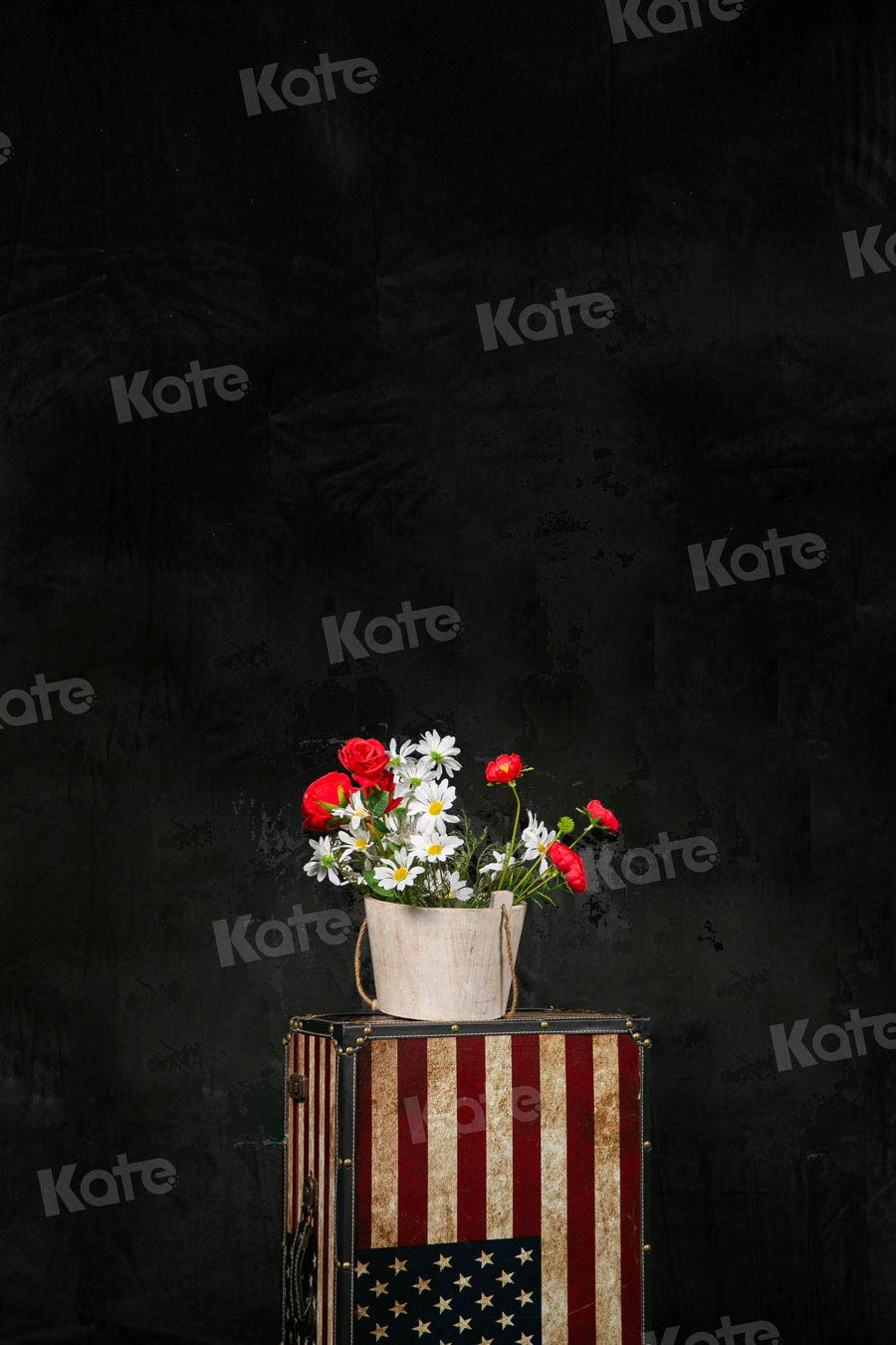 Kate 5Ft  7Ft Solid Black Backdrop Portrait Background For Photography Studio